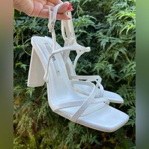 White Zara high heel